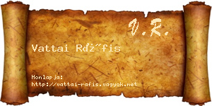 Vattai Ráfis névjegykártya